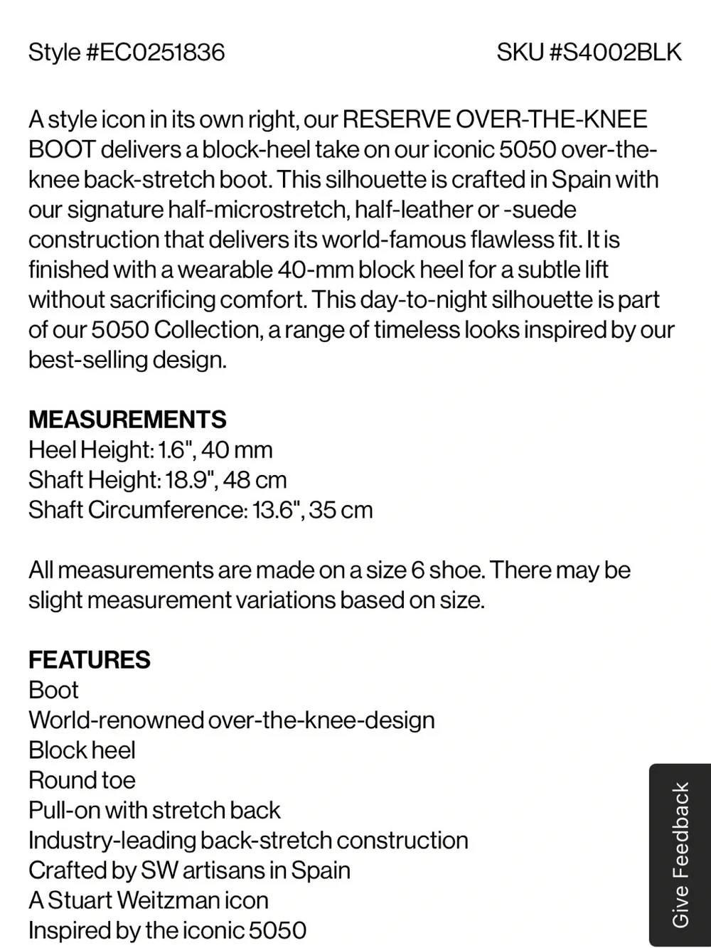Stuart Weitzman Reserve Over-The-Knee Boot - Black
